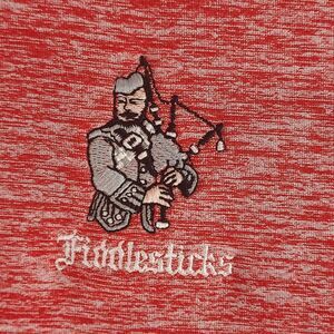 Under‎ Armour Elevated Men Red Heather Large Fiddlesticks Golf Club Short Sleeve